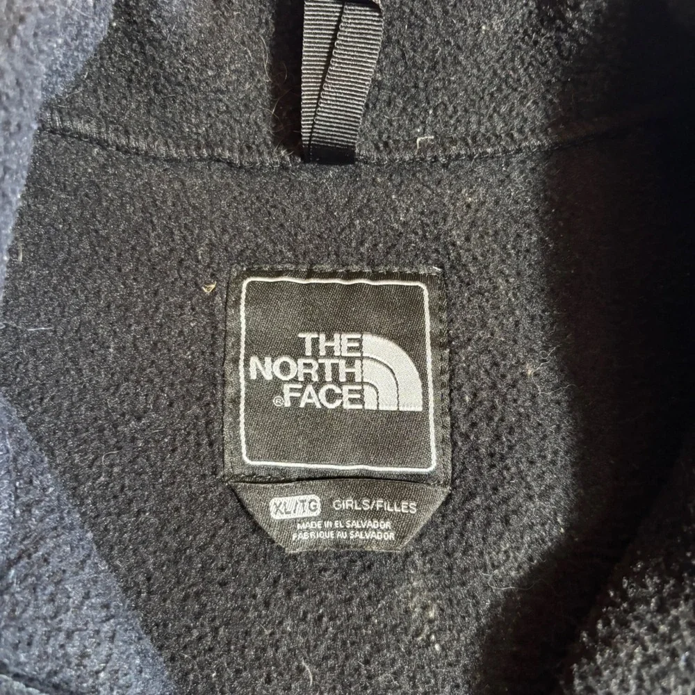 The North Face Girls XL Denali Polartec Fleece Jacket Black Full Zip AC9Q‎ 071